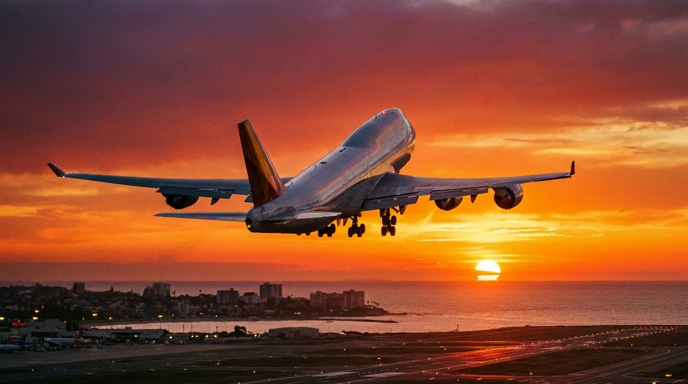Avião decolando — Seguro Viagem